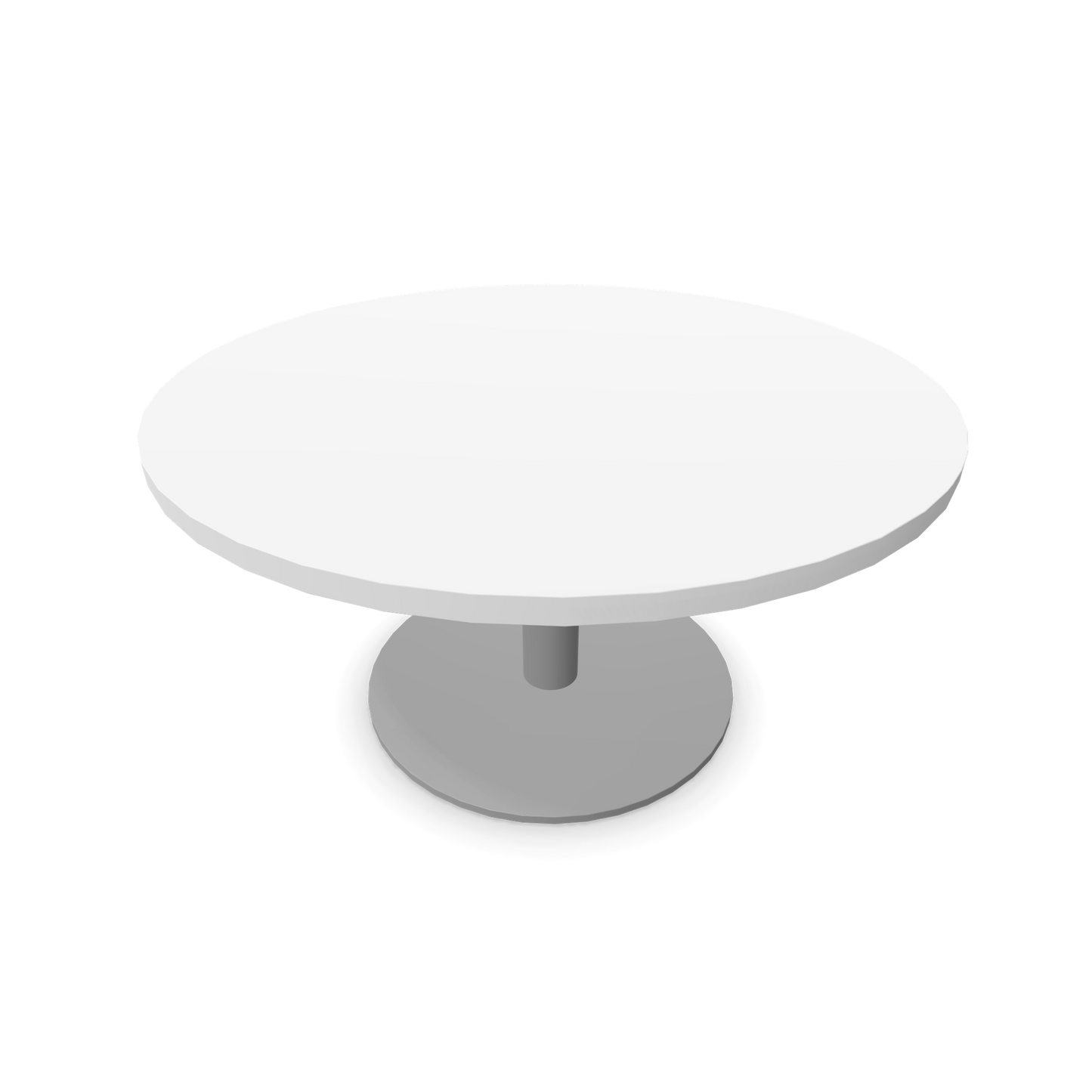 Forum Kaffetisch mit Gestell Silbergrau und Tischplatte in Weiss