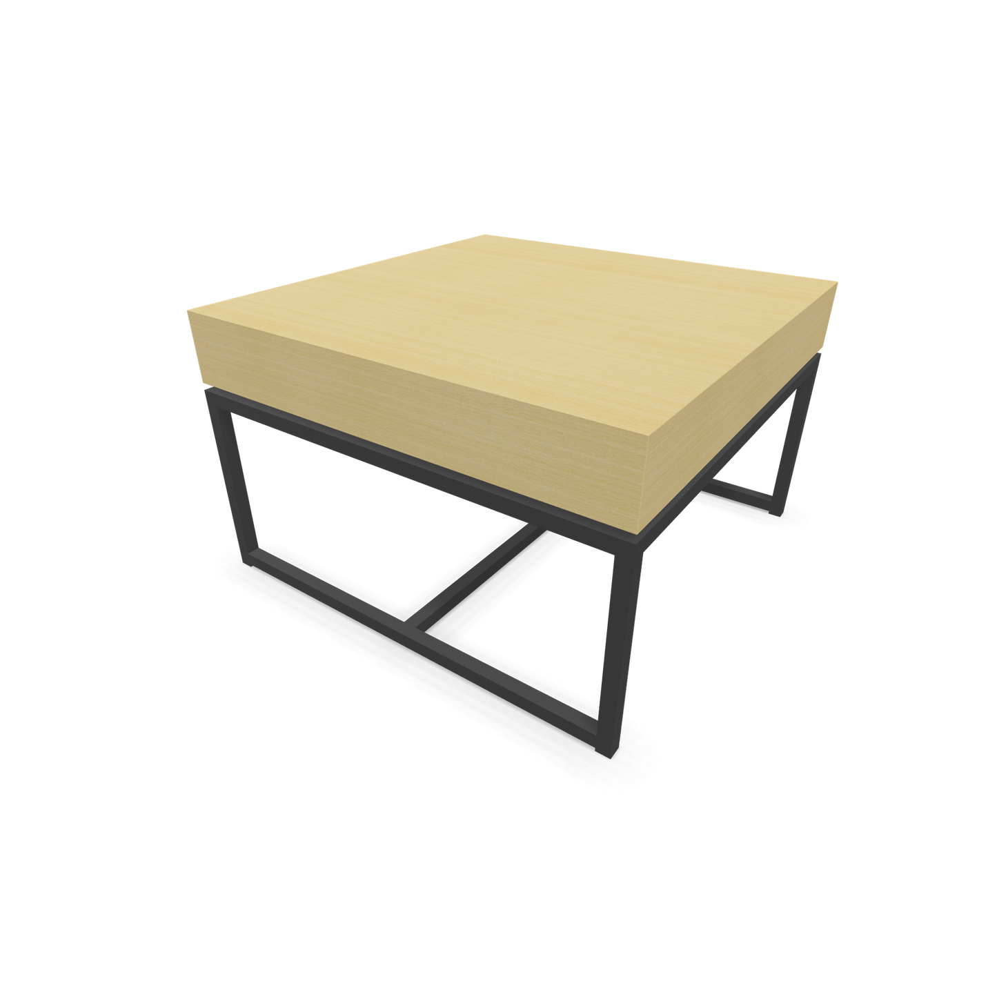 Narbutas Novus Loungetisch mit Platte Eschen Furnier und Gestell Dunkelgrau - 6020449