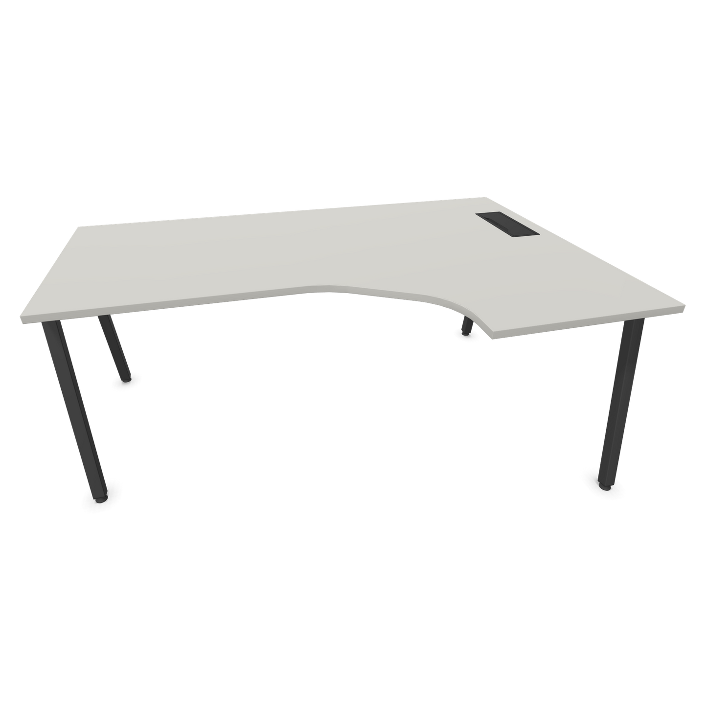 Narbutas Nova A Eckschreibtisch 1800x1200mm - Gestell Dunkelgrau - Ausrichtung Rechts - Perlgrau - 6024292
