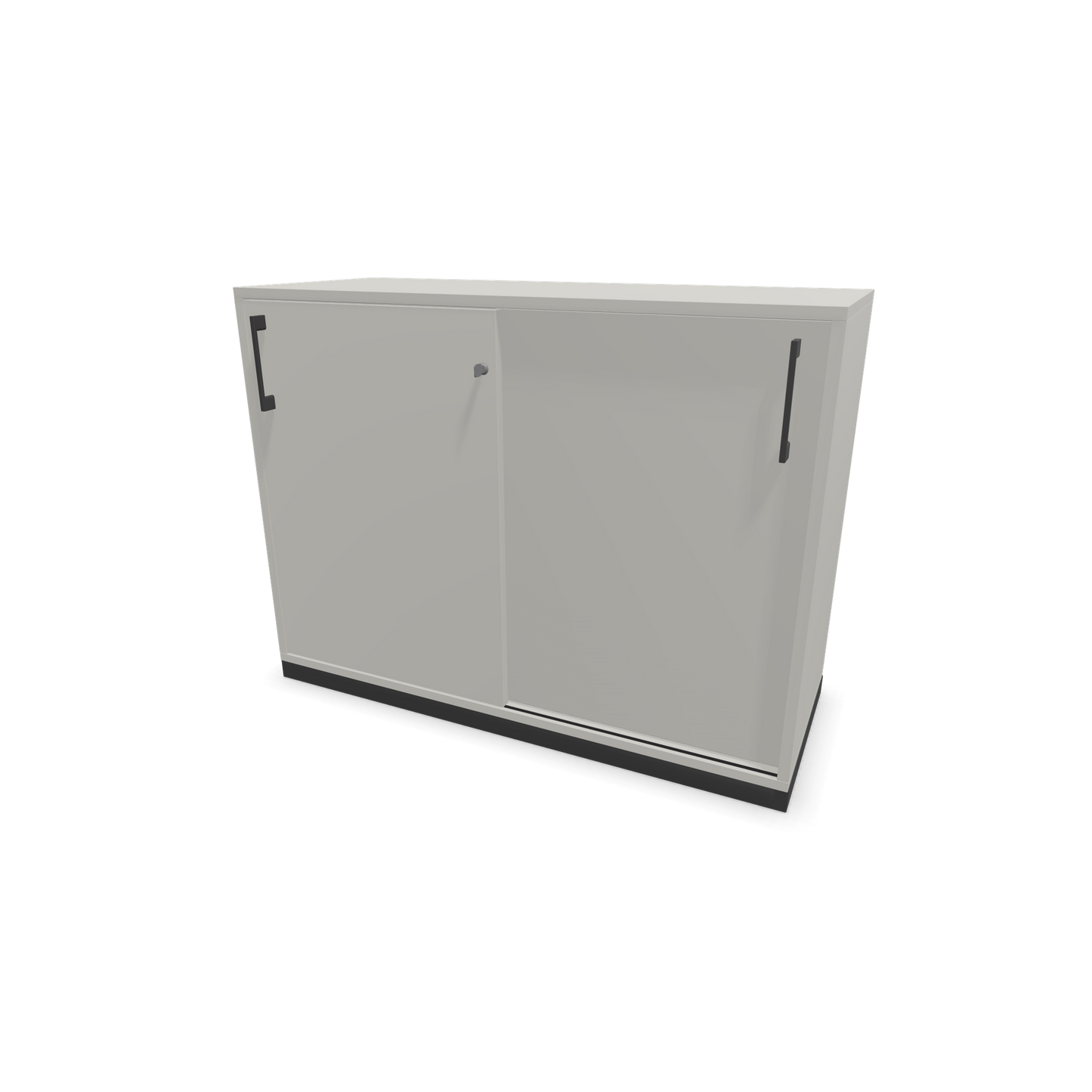 Narbutas Choice Schiebetürschrank 2-OH - 1000mm - Perlgrau mit Griffen Dunkelgrau