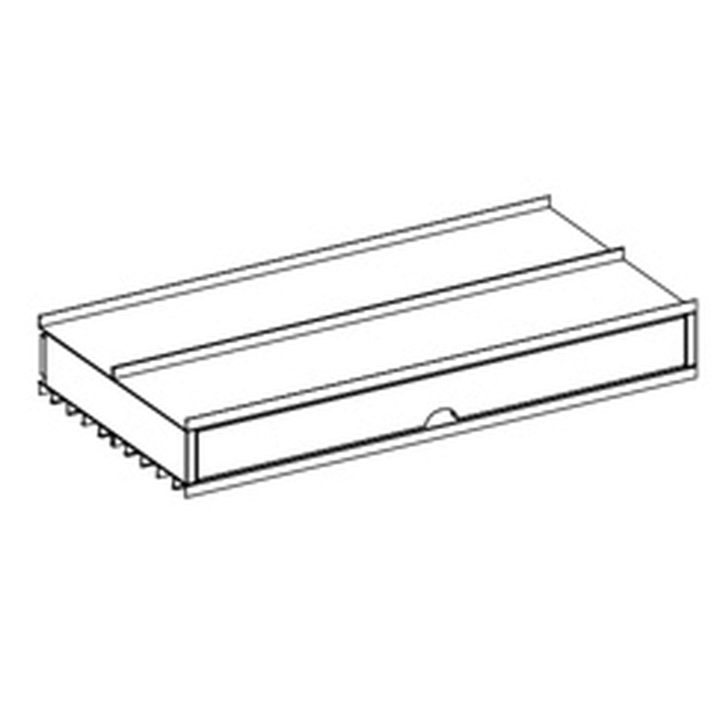 Denz D3 Medienkanal mit Materialschieber 800 mm breit Hellgrau
