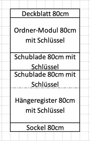 Denz D3 Sideboard MDF Hellgrau 800 mm breit - 6028579