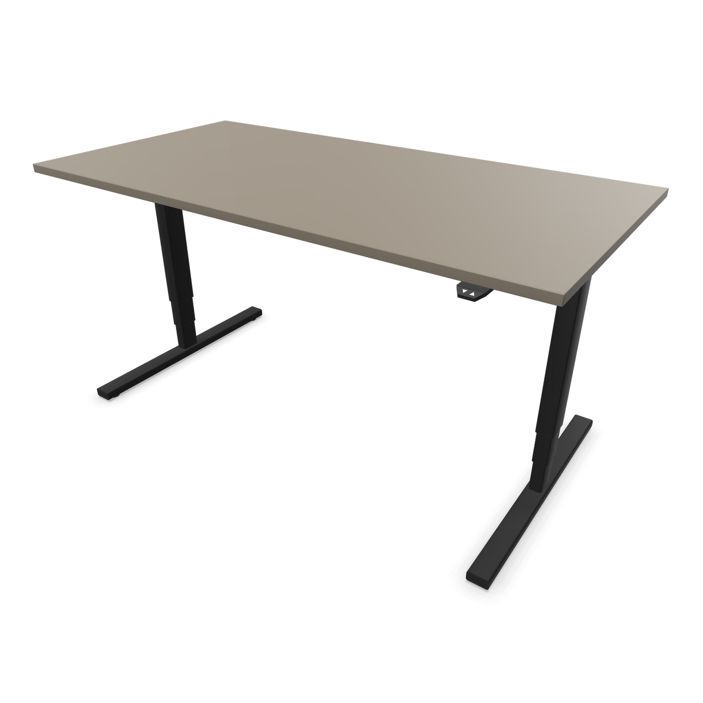 Narbutas Easy High Sitz-Steh-Schreibtisch 1600x800mm, Gestell Schwarz, Tischplatte Cubanitgrau