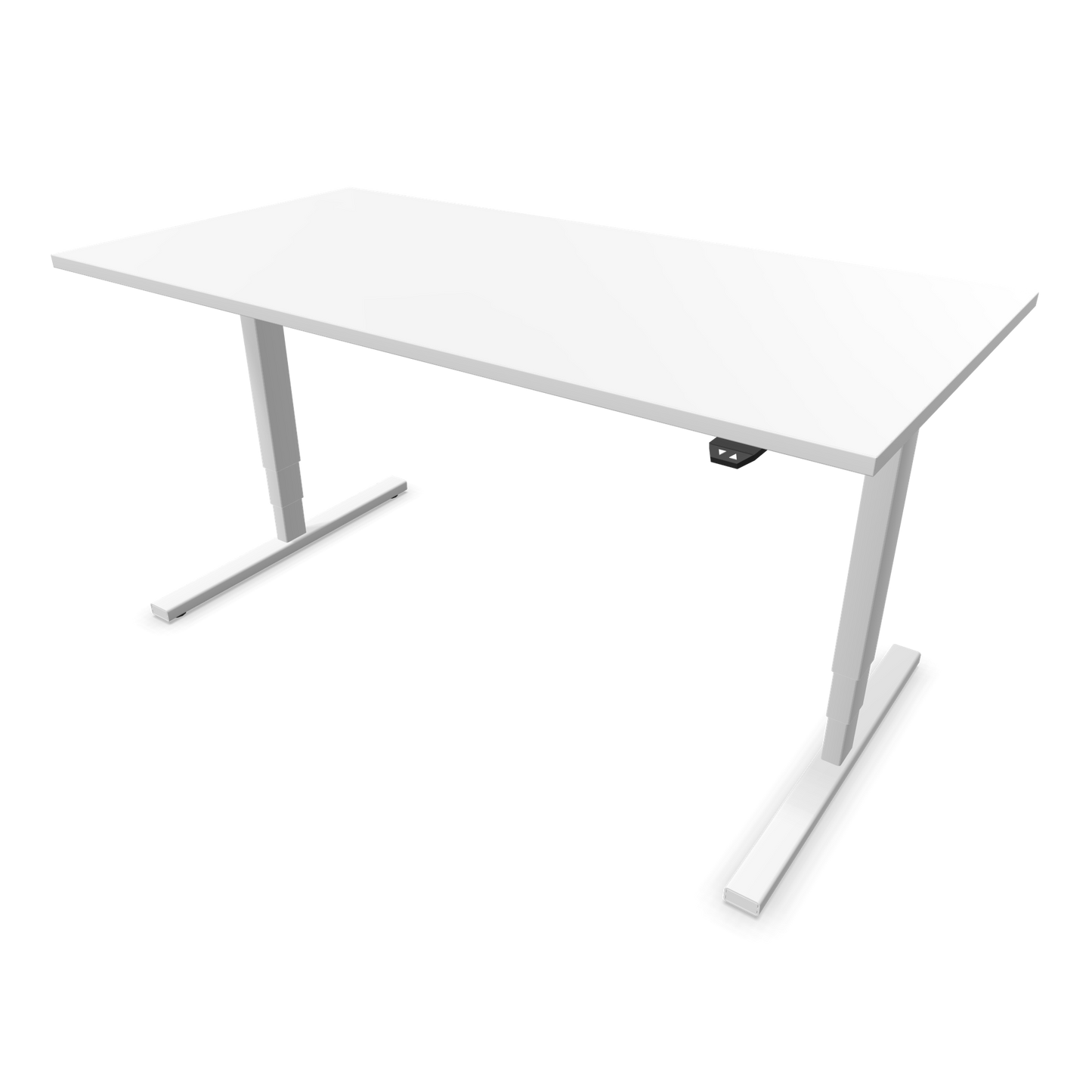 Narbutas Easy High Sitz-Steh-Schreibtisch 1600x800mm, Gestell Weiss, Tischplatte Weiss