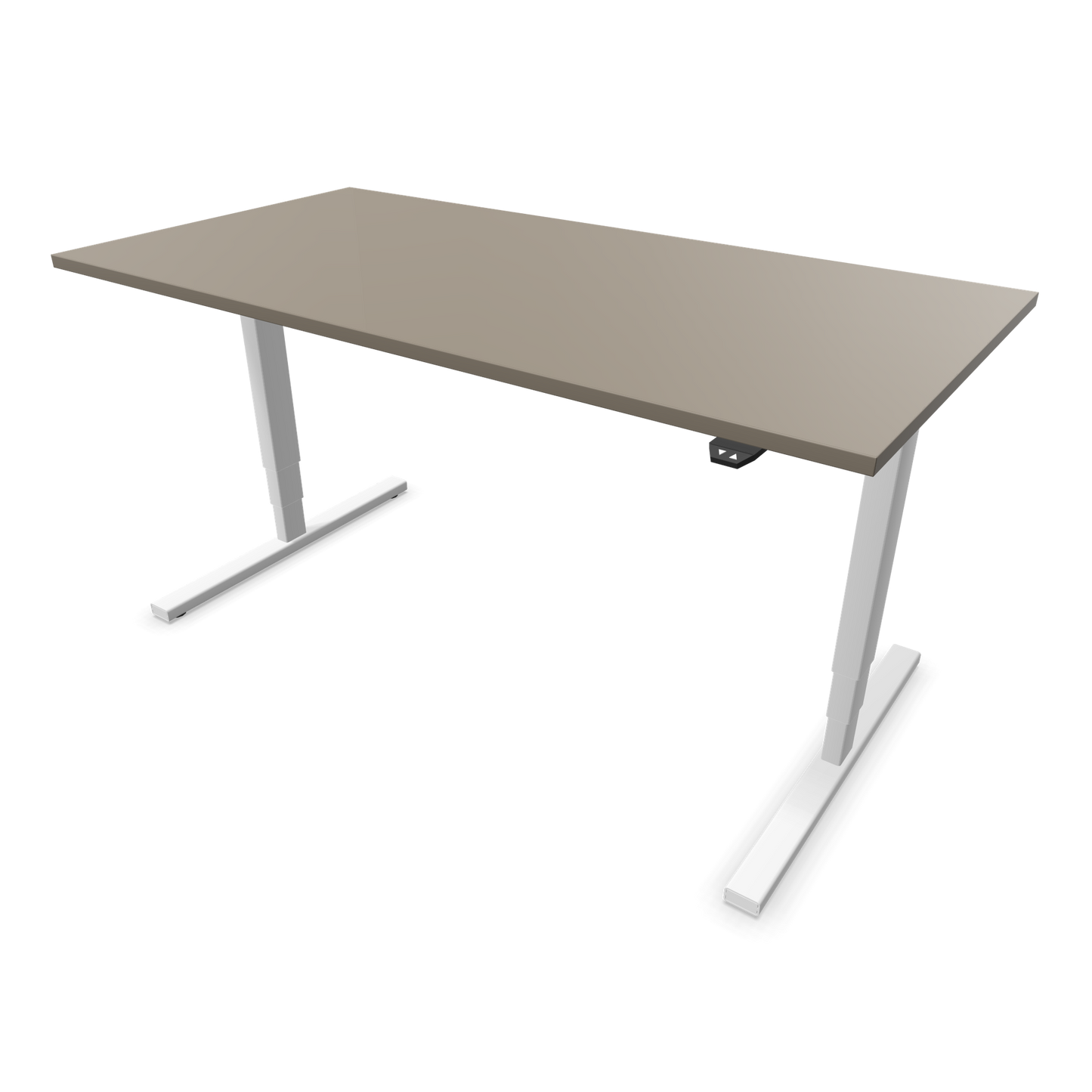 Narbutas Easy High Sitz-Steh-Schreibtisch 1600x800mm, Gestell Weiss, Tischplatte Cubanitgrau