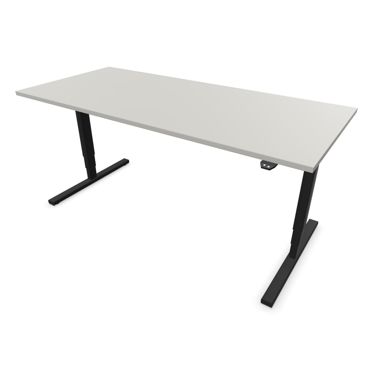Narbutas Easy High Sitz-Steh-Schreibtisch 1800x800mm, Gestell Schwarz, Tischplatte Perlgrau