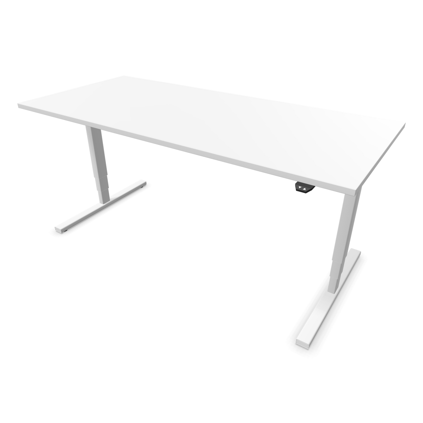 Narbutas Easy High Sitz-Steh-Schreibtisch 1800x800mm, Gestell Weiss, Tischplatte Weiss