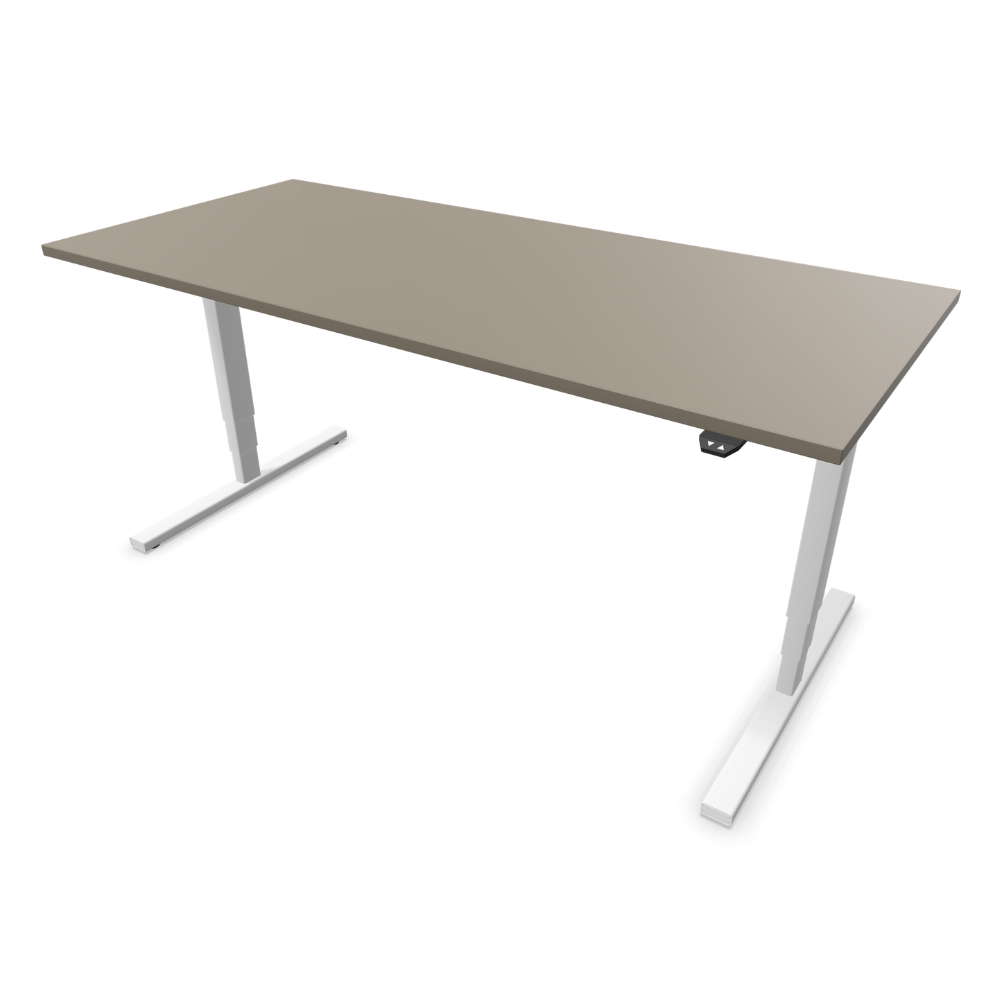 Narbutas Easy High Sitz-Steh-Schreibtisch 1800x800mm, Gestell Weiss, Tischplatte Cubanitgrau