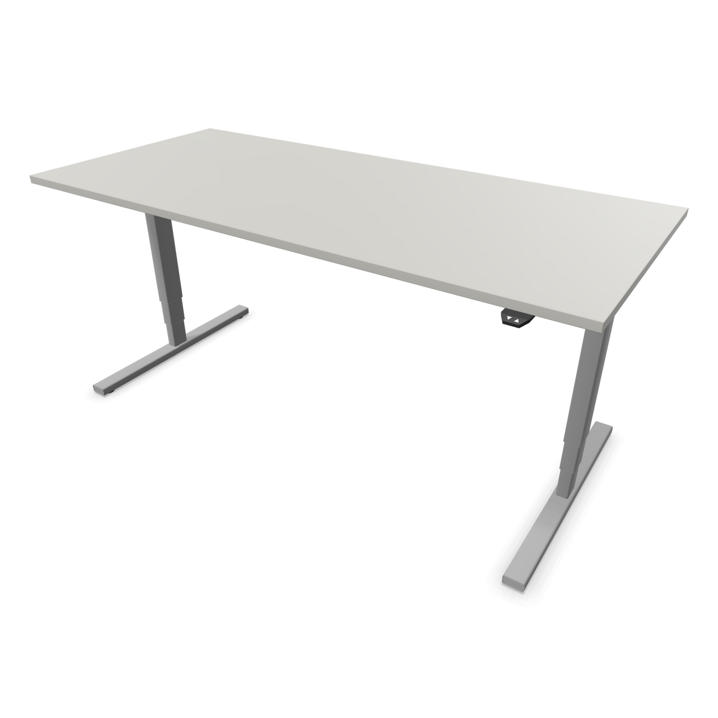 Narbutas Easy High Sitz-Steh-Schreibtisch 1800x800mm, Gestell Silbergrau, Tischplatte Perlgrau