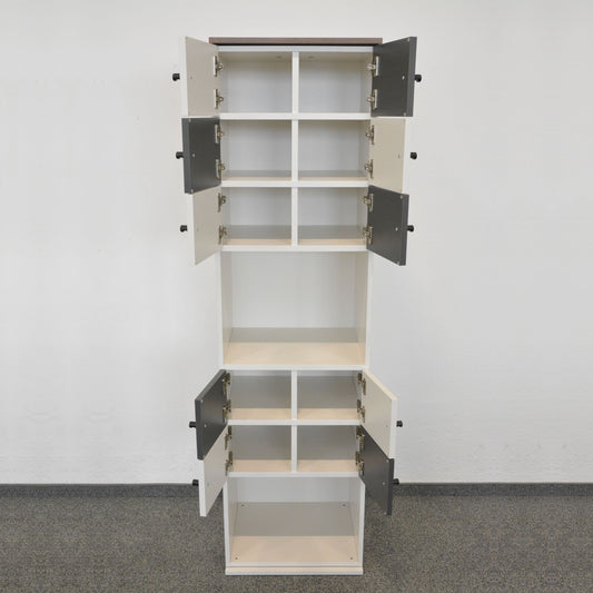 Haworth Be_Hold Design Locker aus Spanplatte Weiss und Anthrazit