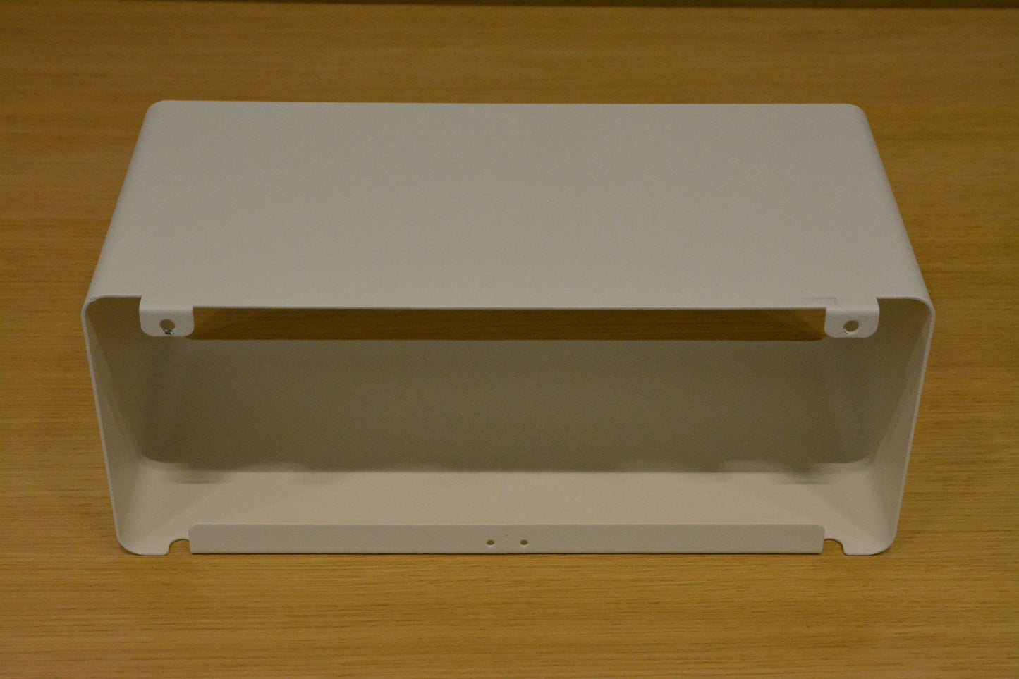 Lista Office Ablagefach in edlem Perlweiss, Ansicht von hinten freiligend