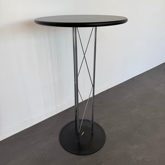 Top Design Classic Bistrostehtisch Gestell MEtall Chrom und Schwarz