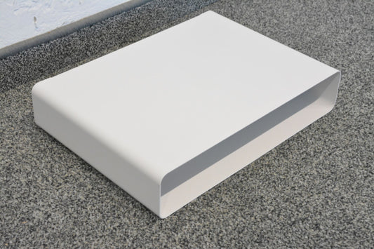 Lista Office Ablagefach für A4 Papier aus Metall Weiss Ansicht von links