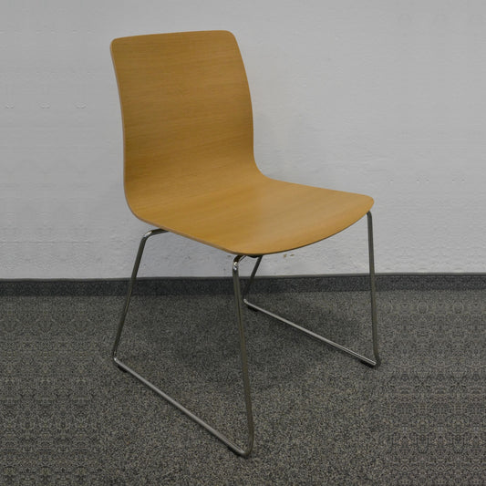 Dauphin Fiore Kufenstuhl mit Gestell in Chrom