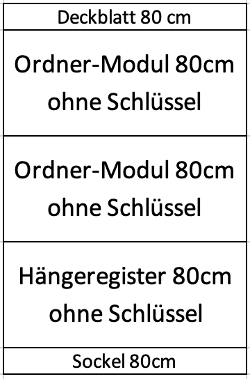 Denz D3 Sideboard MDF Hellgrau 800 mm breit - 6036721