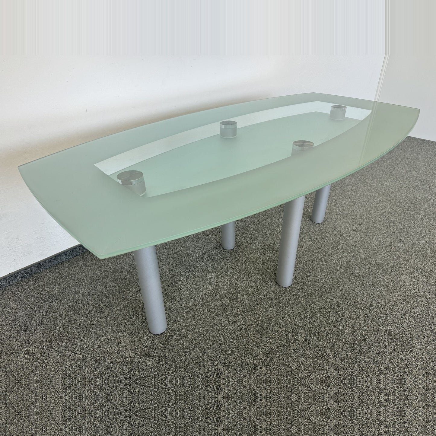 Top Design Clear Sitzungstisch Tischplatte aus Milchglaas