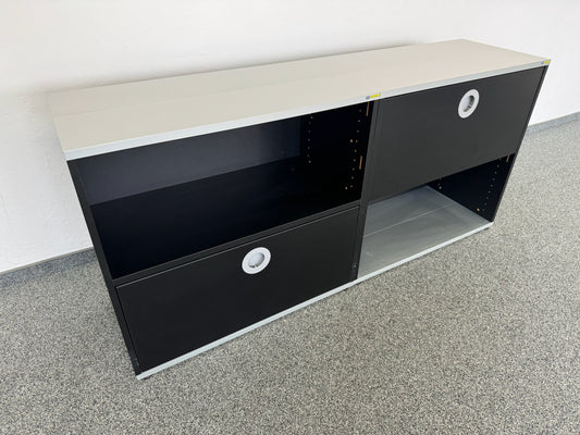 Denz D3 Sideboard mit Abdeckung Aluminium in Silbergrau