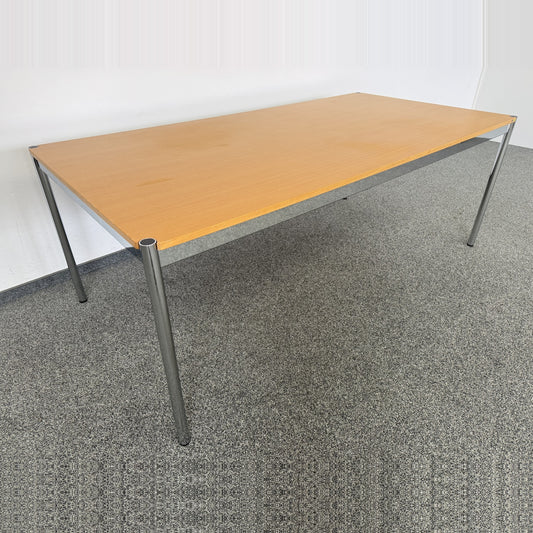 USM Haller Classic Schreibtisch Tischplatte Buchenfurnier