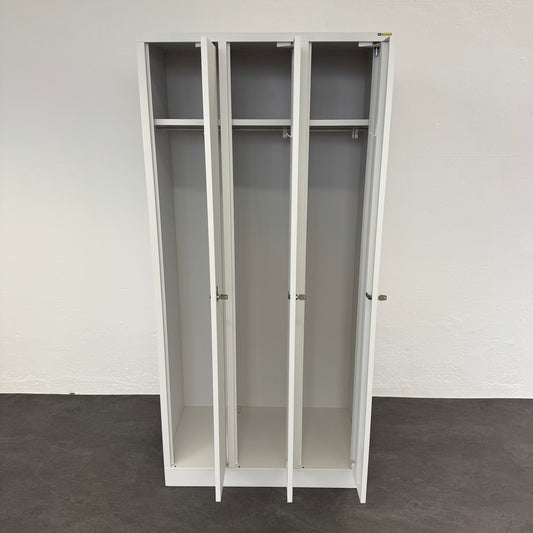 Stalgo G13 Garderobenschrank mit 3 Abteilen offen