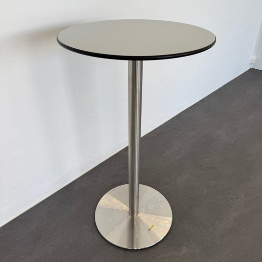 Top Design Bistrostehtisch mit Gestell aus Metall Poliert