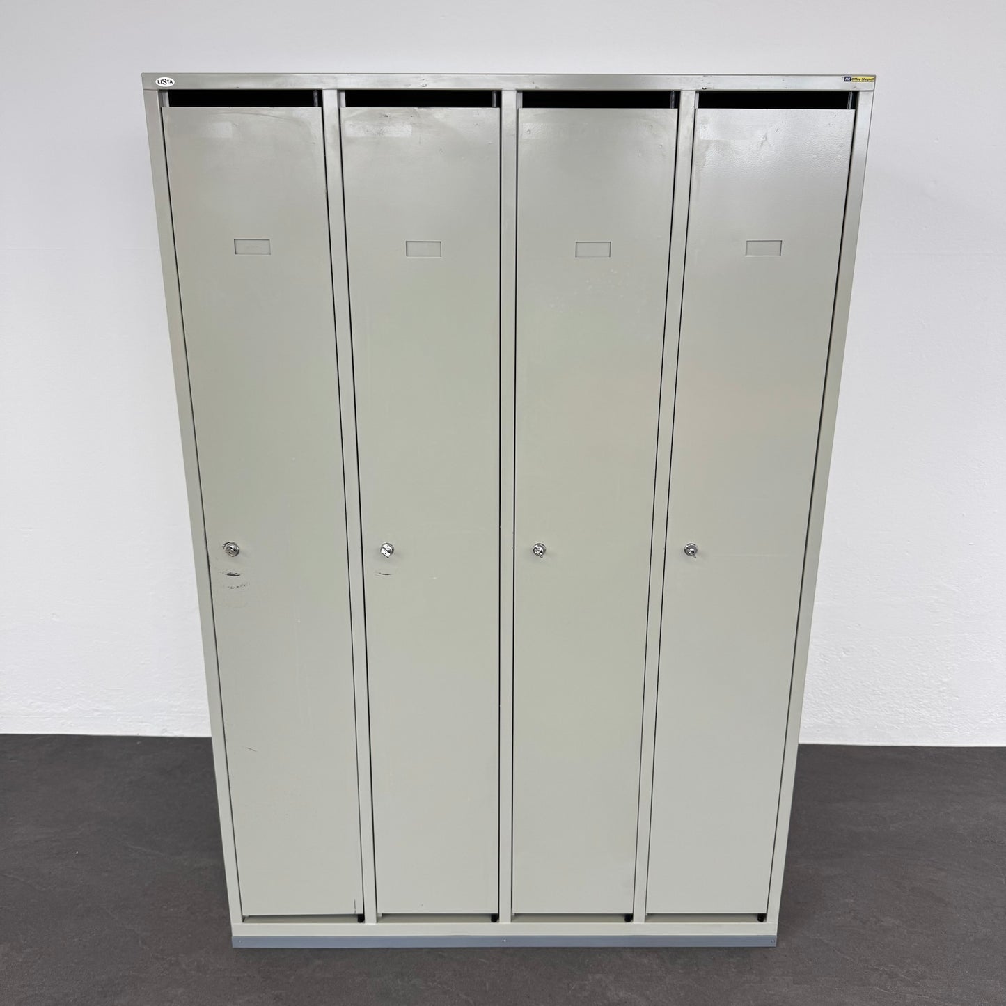 Lista Classic Garderobenschrank aus Metall Graugrün