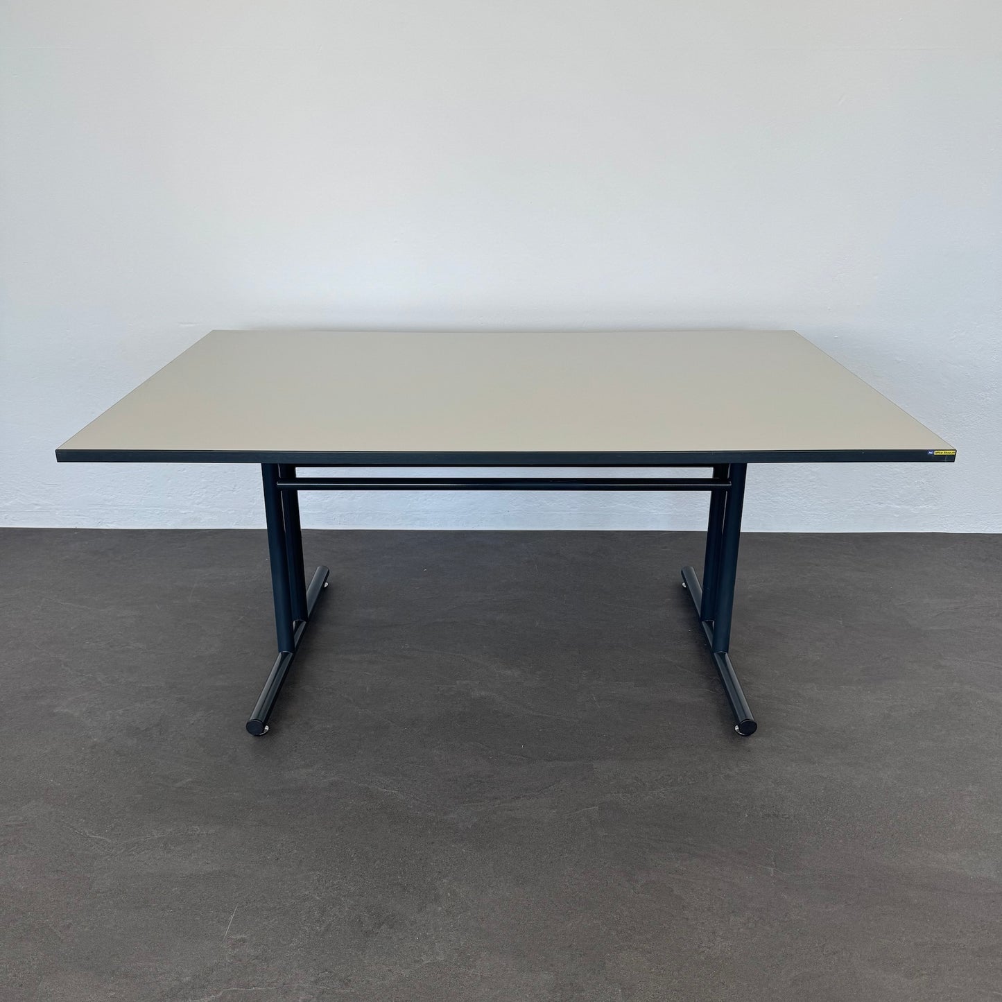 Top Design Classic Sitzungstisch Spanplatte Weiss mit Kante Anthrazit