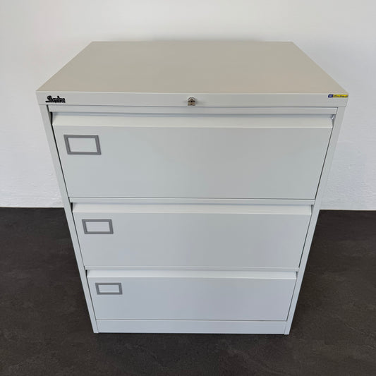 Bisley Silverline Hängeregisterschrank aus Metall in Silbergrau