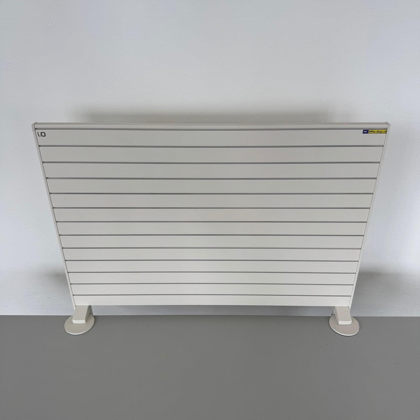 Lista Office Reflect Trennwand mit Tischhalterung Metall Weiss