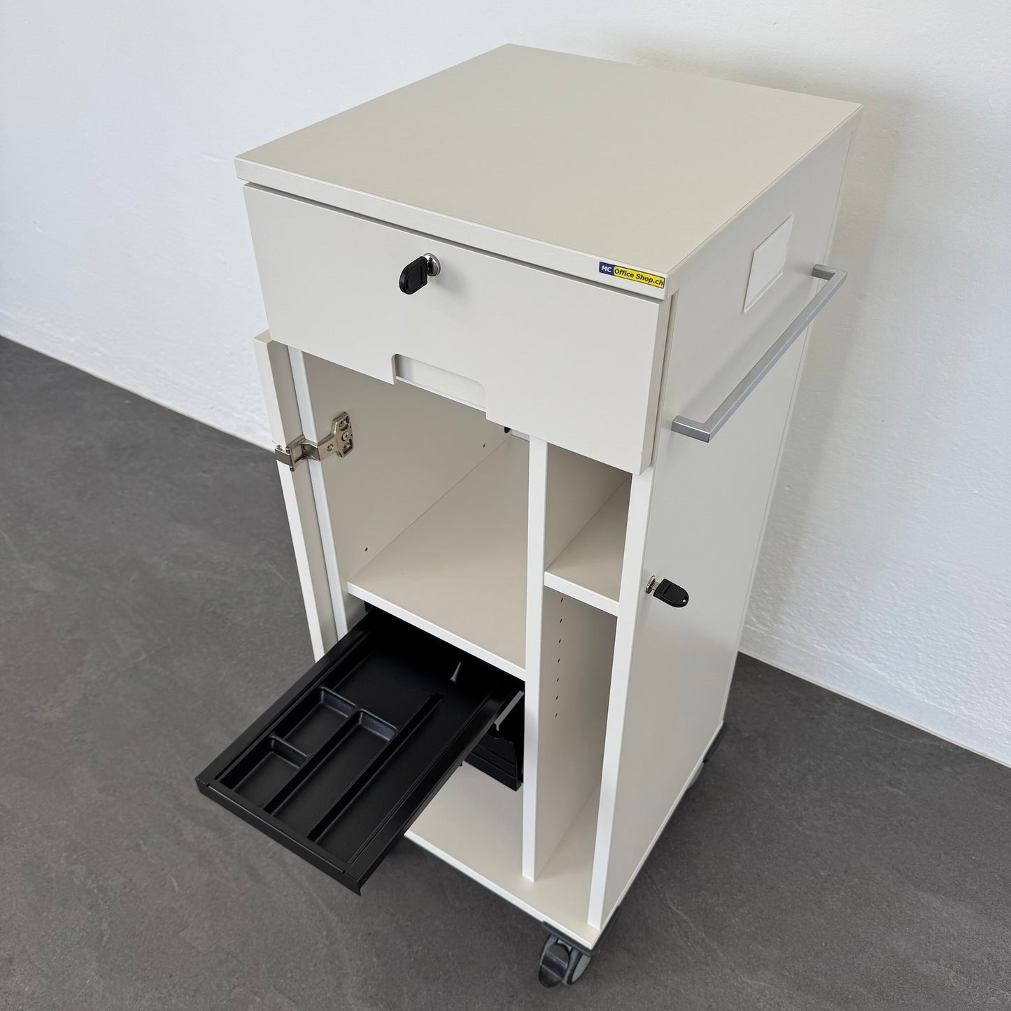 Haworth New City Maxi Caddy mit Materialschale offen