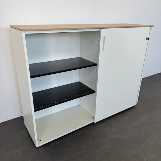 König + Neurath ACTA Classic Schiebetür-Aktenschrank 1600mm breit offen