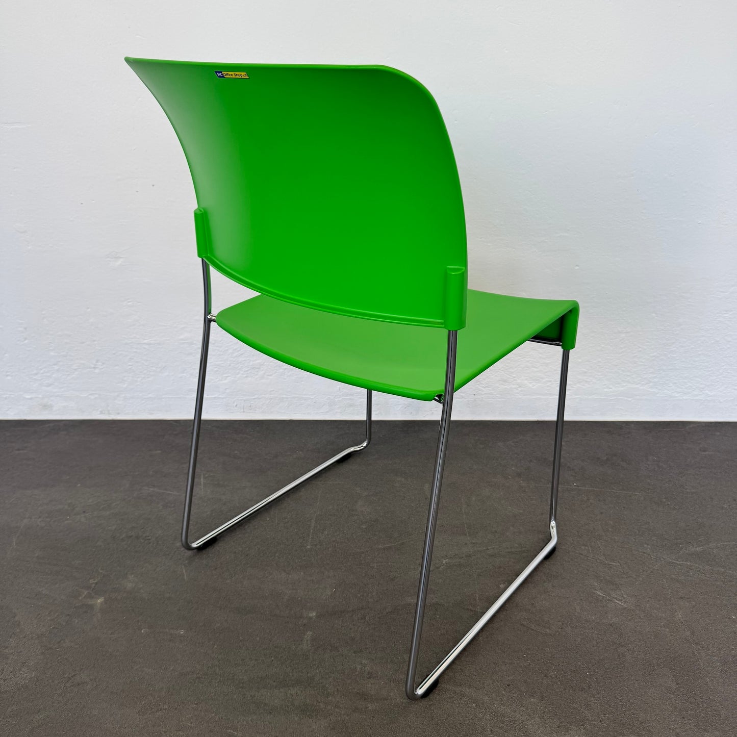 Vitra SIM Stapelstuhl mit Rückenlehne Kunstoff Grün