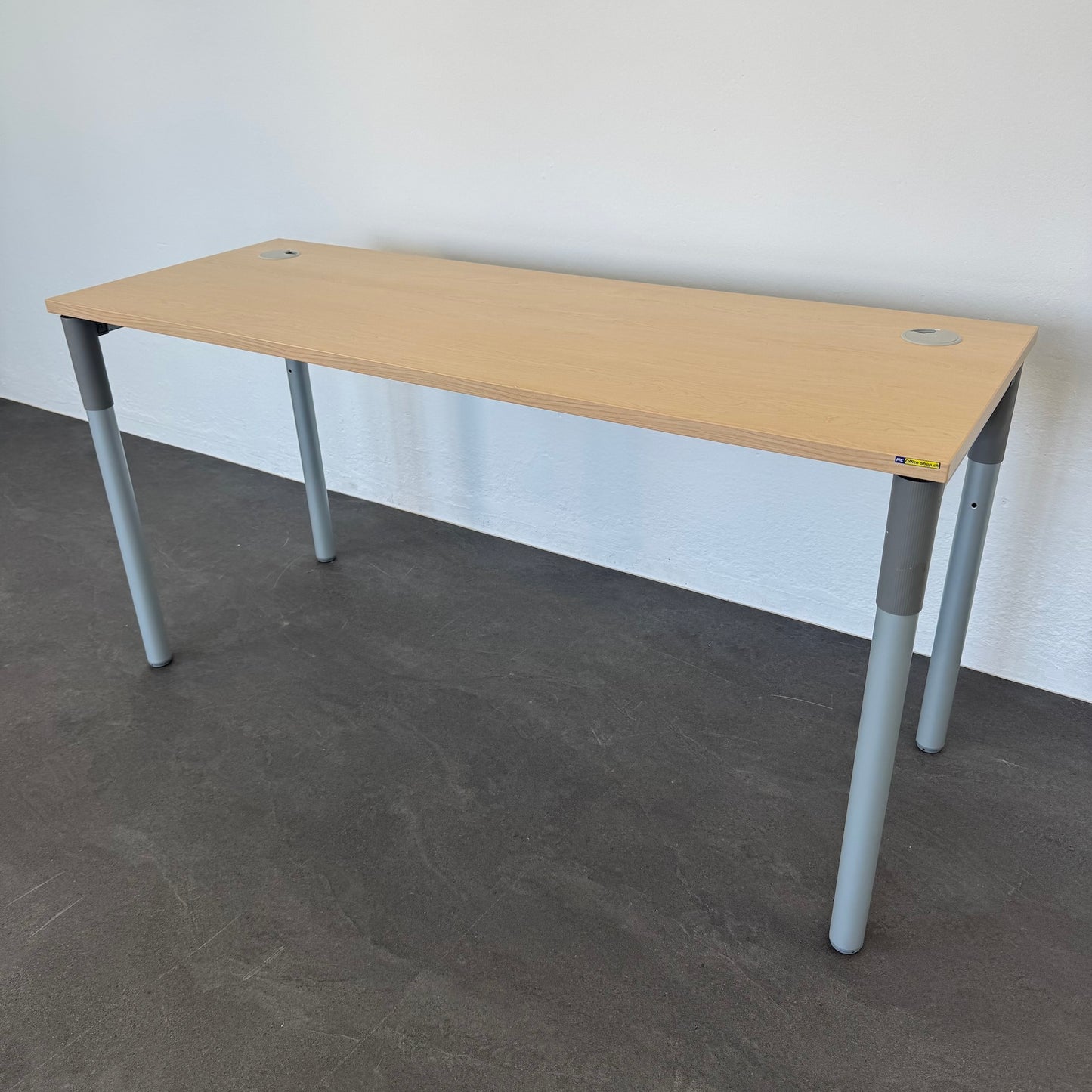 Neudörfler Classic Schreibtisch mit Gestell in Silbergrau