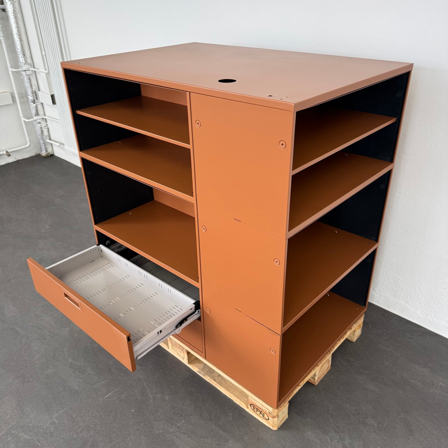 Lista Office Qub Modul-Kombination mit Schublade offen