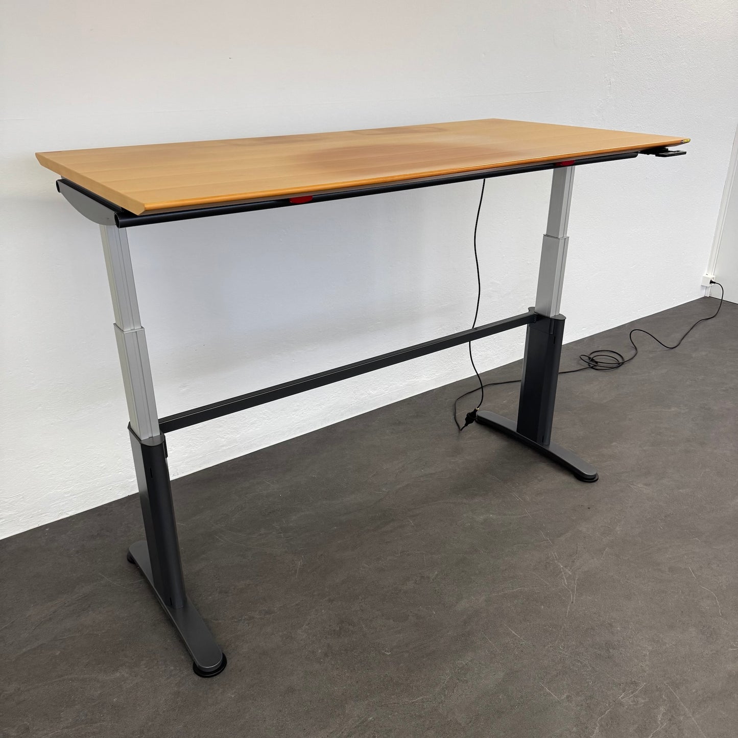 Ergodata System Desk Sitz-Steh Schreibtisch Gestell Metall Anthrazit