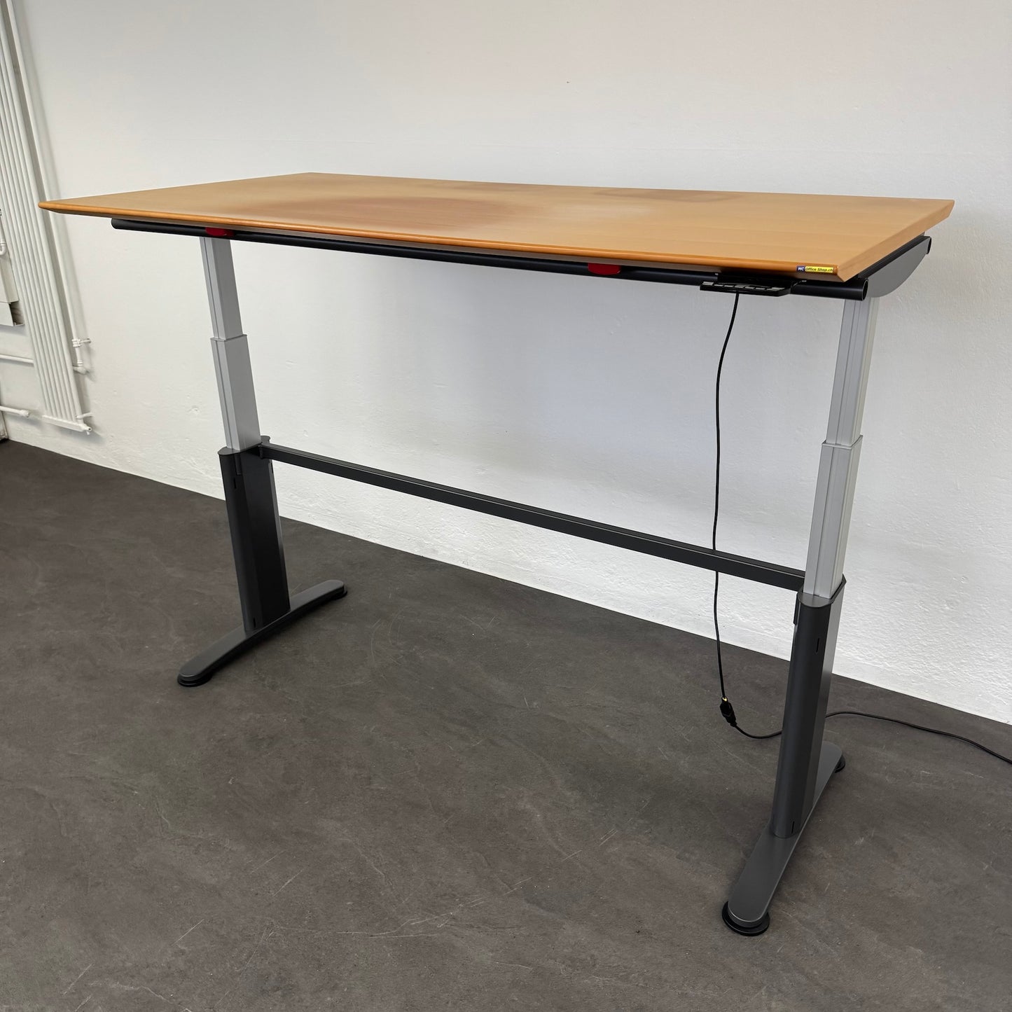 Ergodata System Desk Sitz-Steh Schreibtisch von links oben