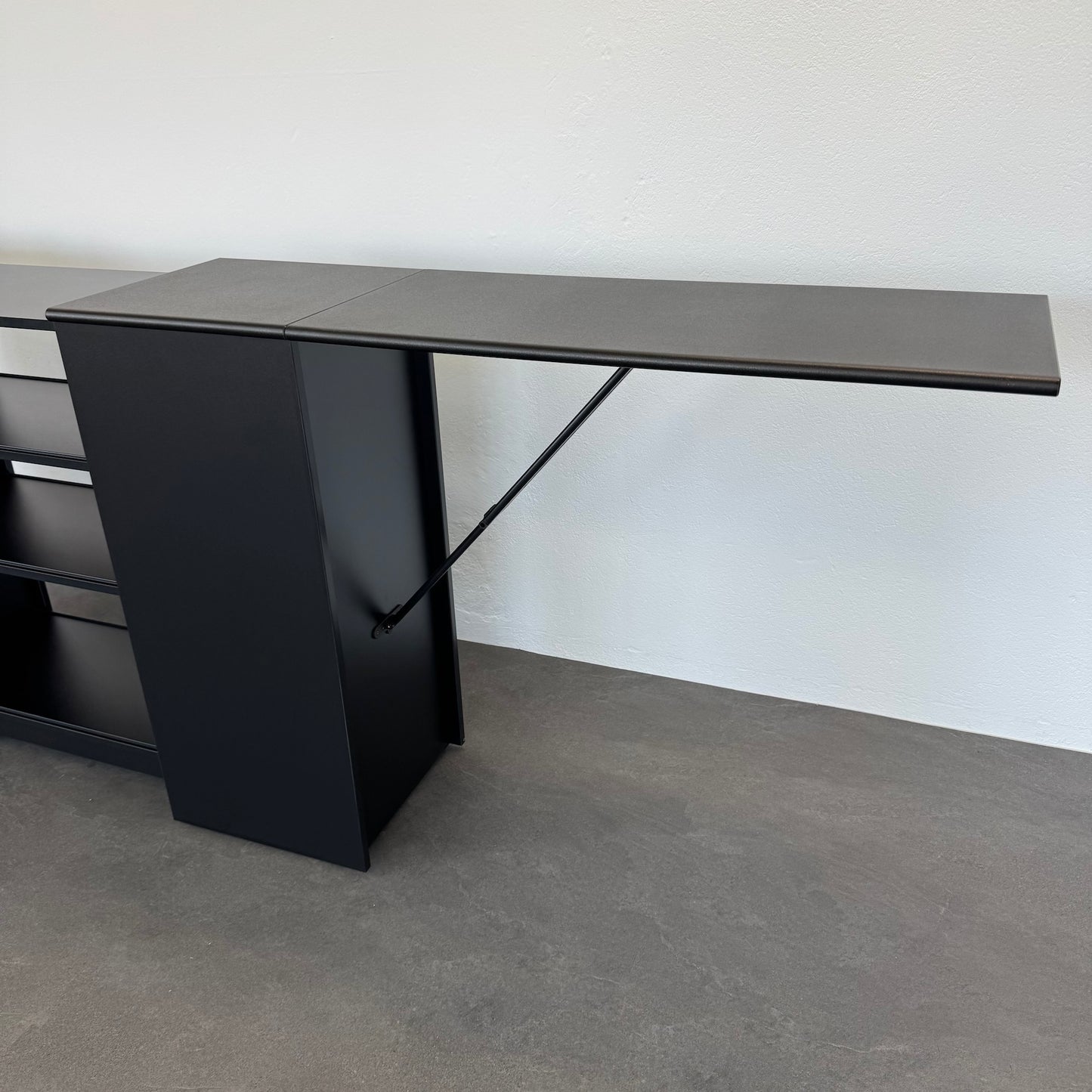 Top Design Exclusiv Mobile Bartheke Seitenteil aufgeklappt