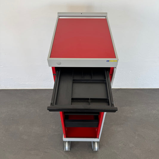 Denz D3 Roll-Caddy mit Materialschale offen