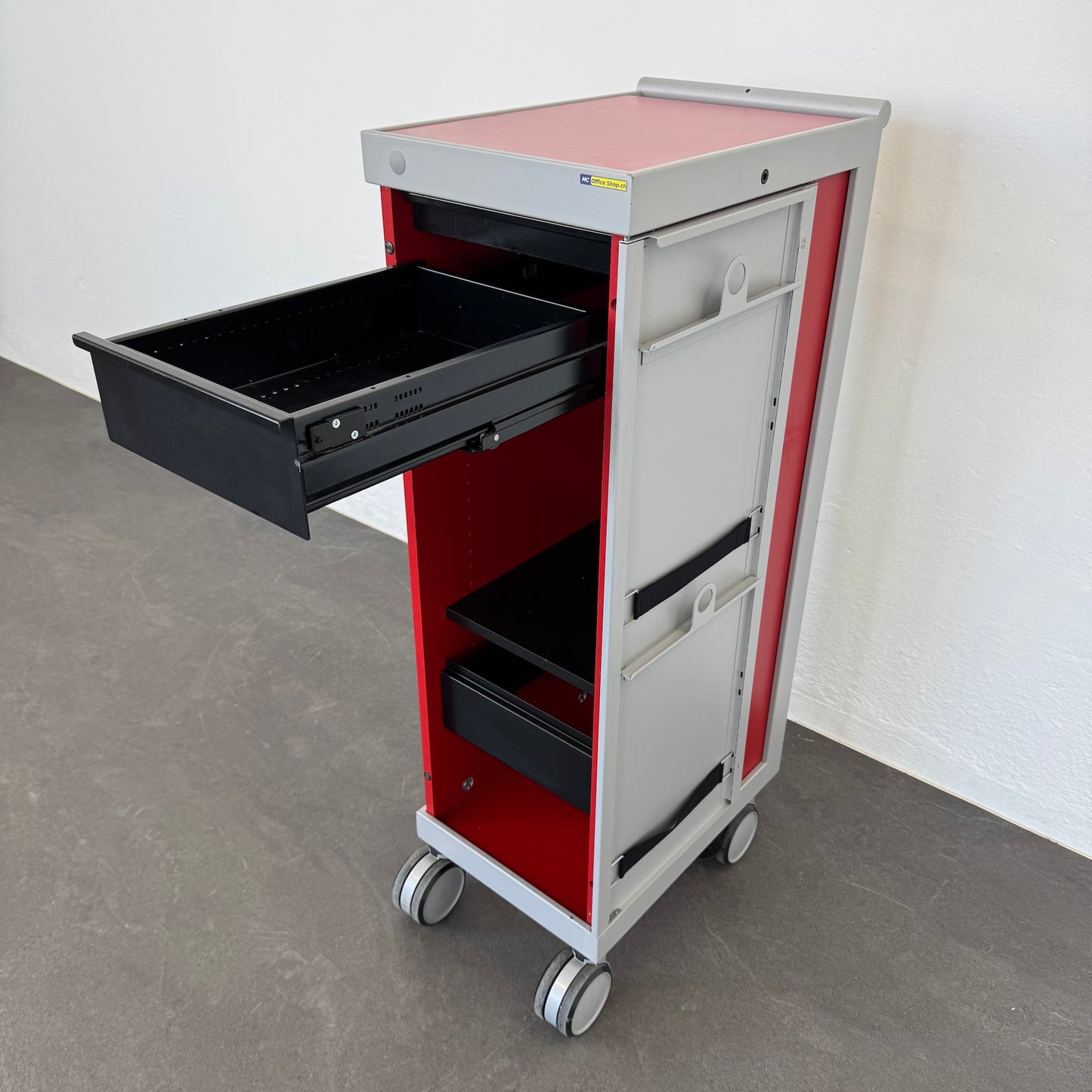 Denz D3 Roll-Caddy mit Schublade A6 offen