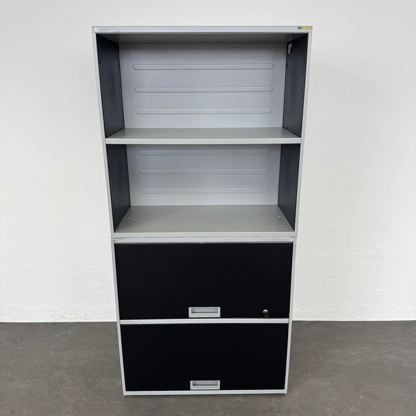 Lista Office Qub Modul-Kombination in Schwarz und Silbergrau