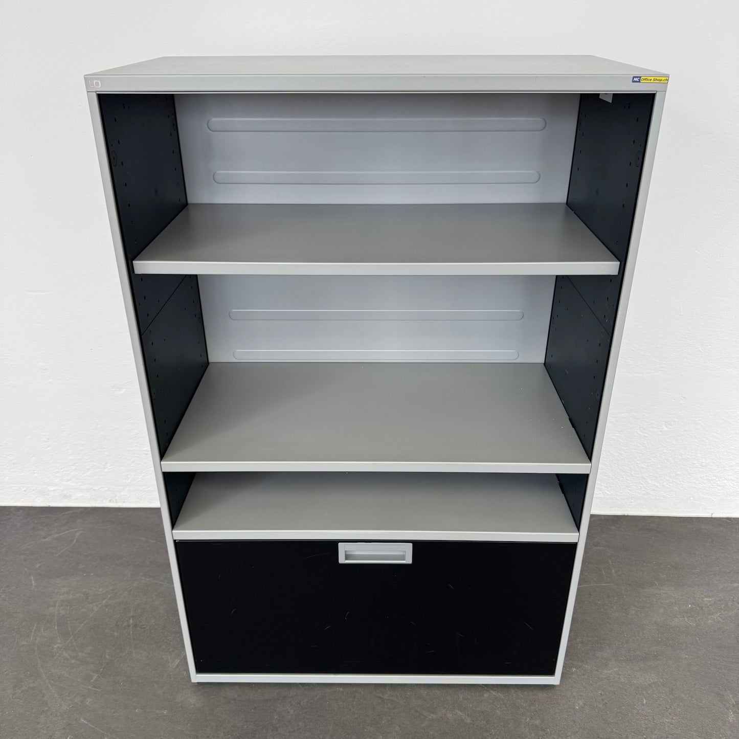 Lista Office Qub Modul-Kombination in Schwarz und Silbergrau
