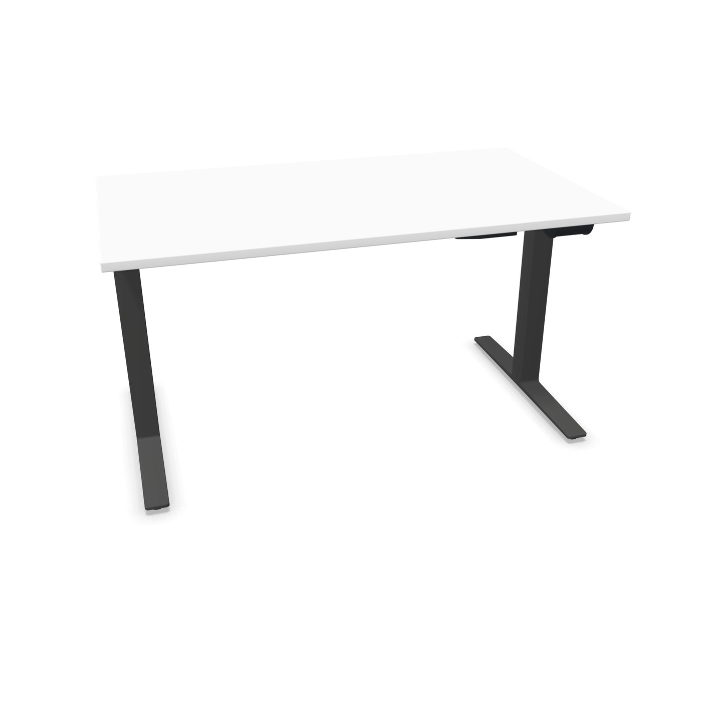 TALO.YOU Sitz-Steh-Schreibtisch mit Gaslift 1400x800mm Tischplatte Weiss - Gestell Anthrazit - 6039340