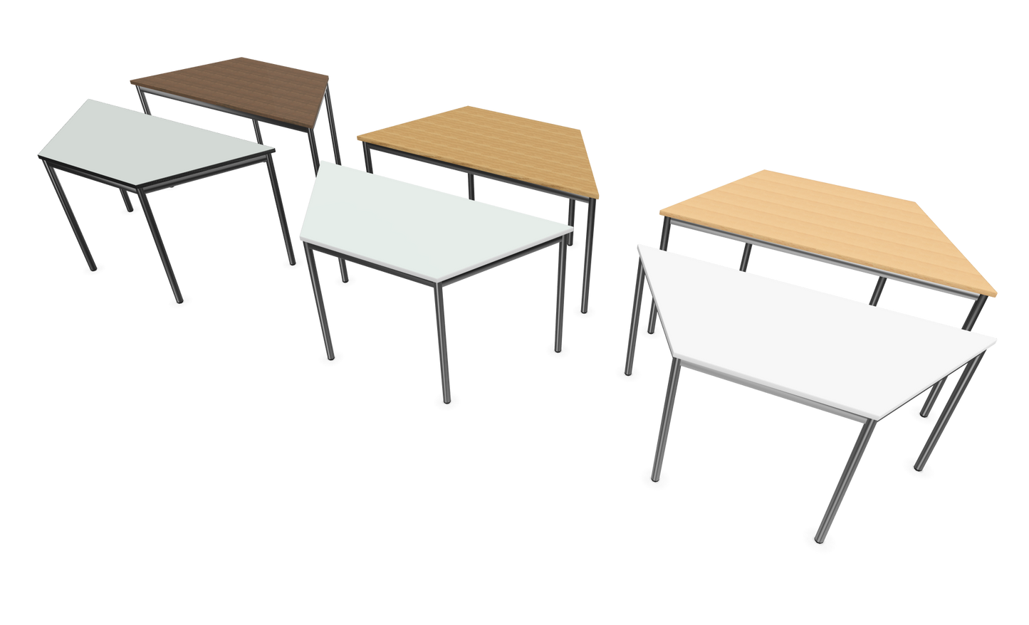 Dietiker Atos II Besprechungstisch Trapez - HPL Platte - Pearl White