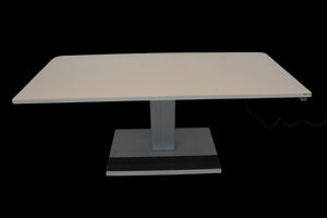 Denz Classic Sitz-Steh Schreibtisch von 740 -1240mm - 1800x800 mm - Spanplatte - Lichtgrau