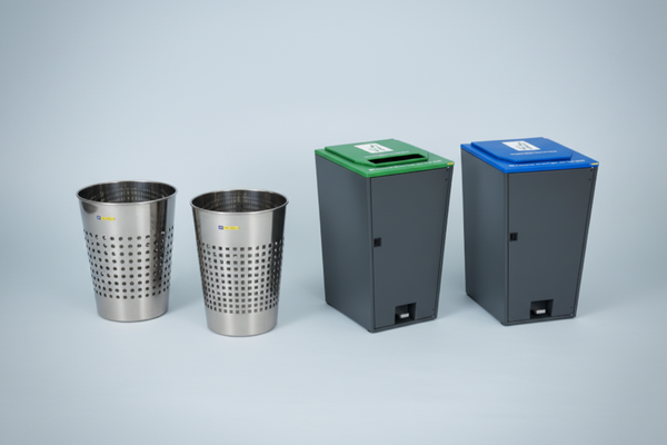 Entsorgung – Papierkörbe & Recycling-Behälter