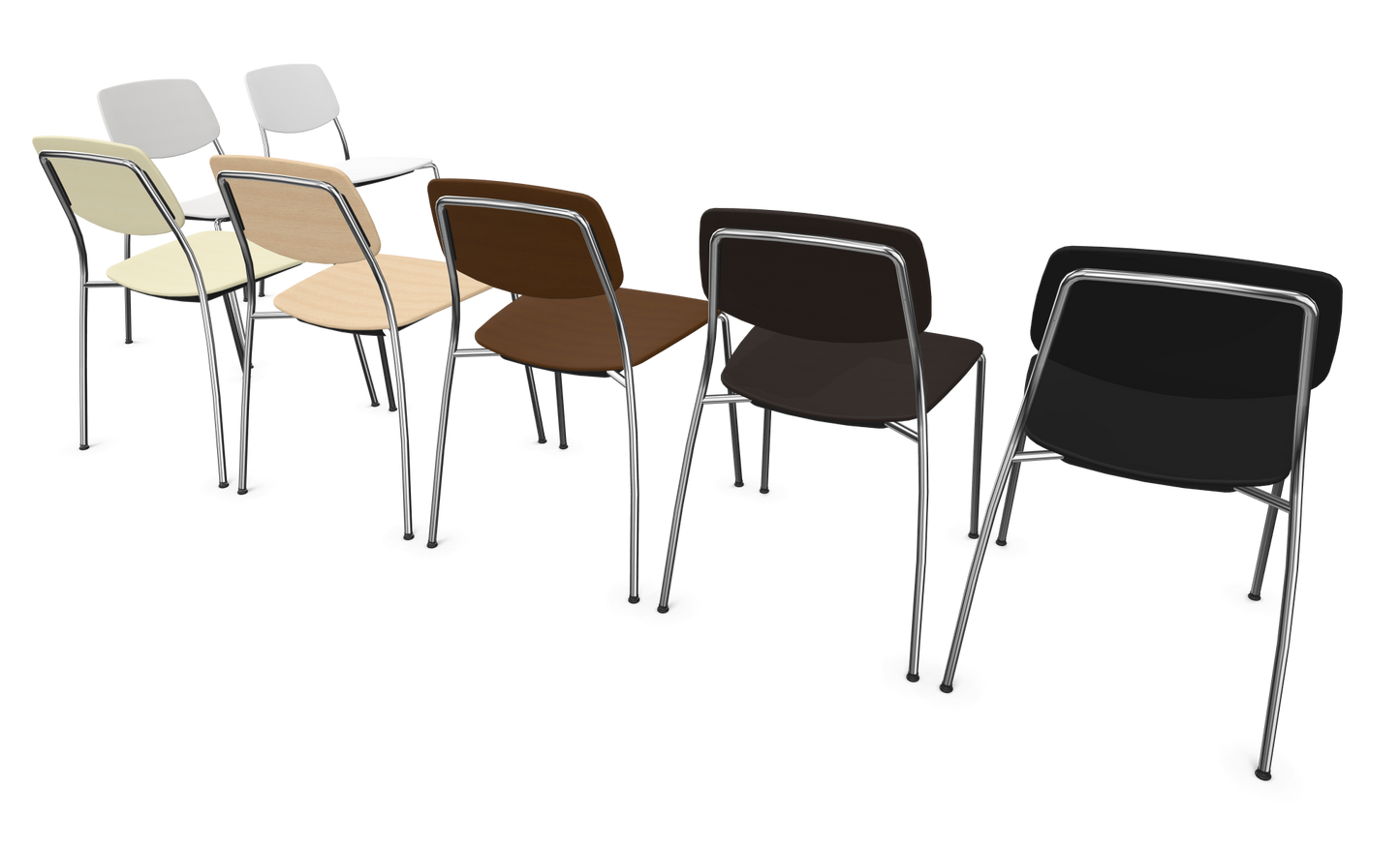 Dietiker Felber C14 Stuhl - Holz verleimt und geformt - D 250 Buche Weiss