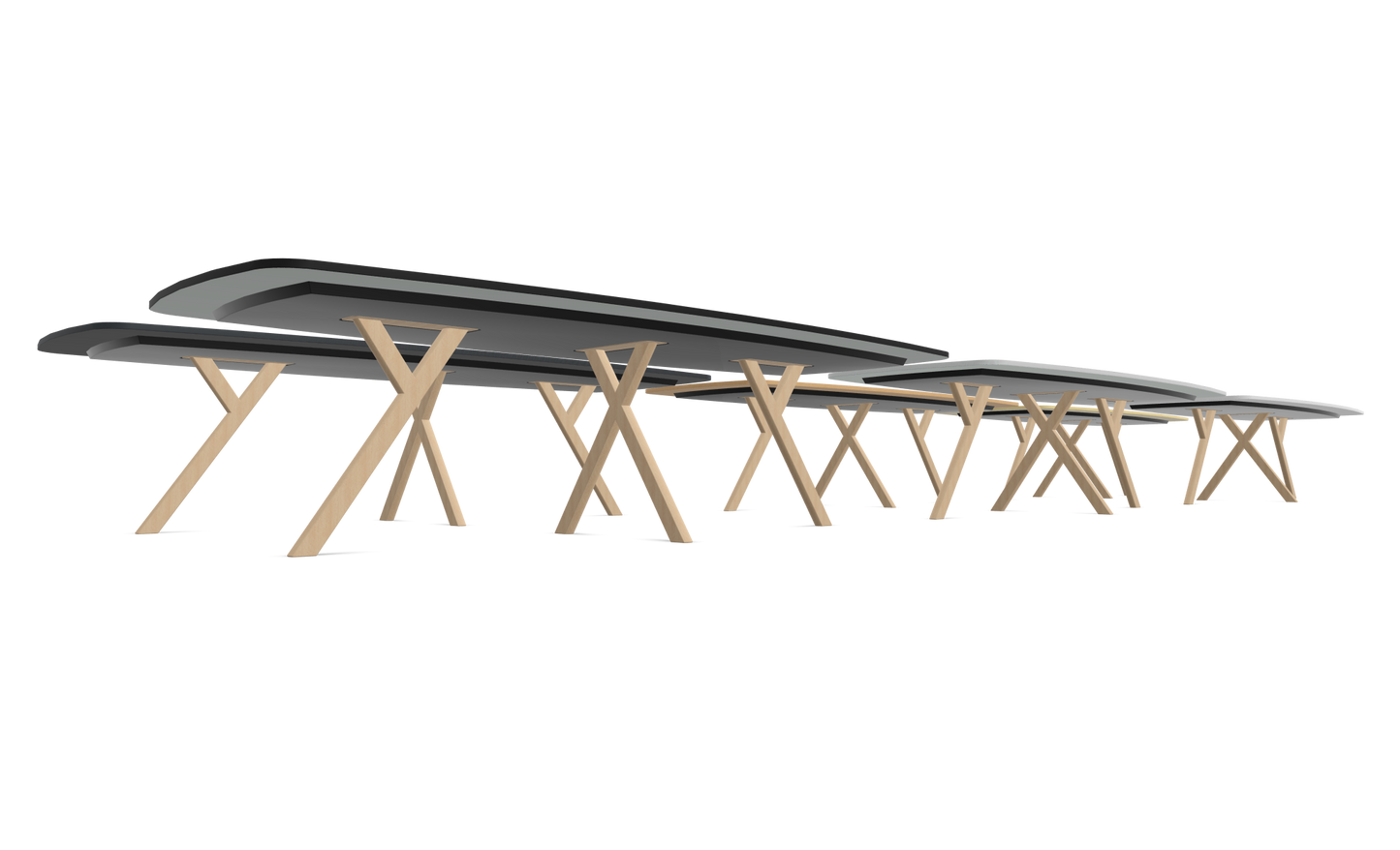 Dietiker Felber T14 Sitzungstisch - HPL Platte - Global Beech