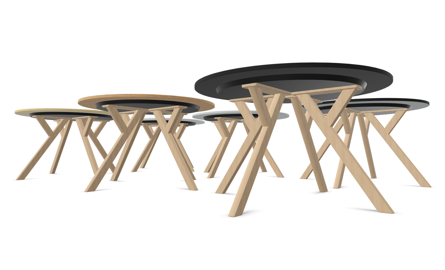 Dietiker Felber T14 Sitzungstisch - HPL Platte - Global Beech