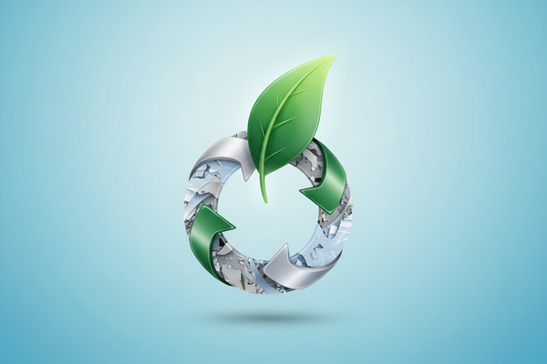 Grünes Wachstum illustriert nachhaltige Kreislaufwirtschaft bei MC Officeshop