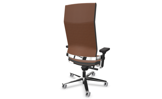 Züco Lacinta Comfort Bürodrehstuhl - Leder - Leder Premium Tabakbraun