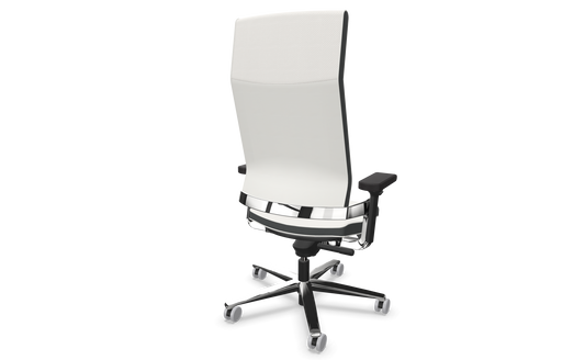 Züco Lacinta Comfort Bürodrehstuhl - Leder - Leder Premium Reinweiss
